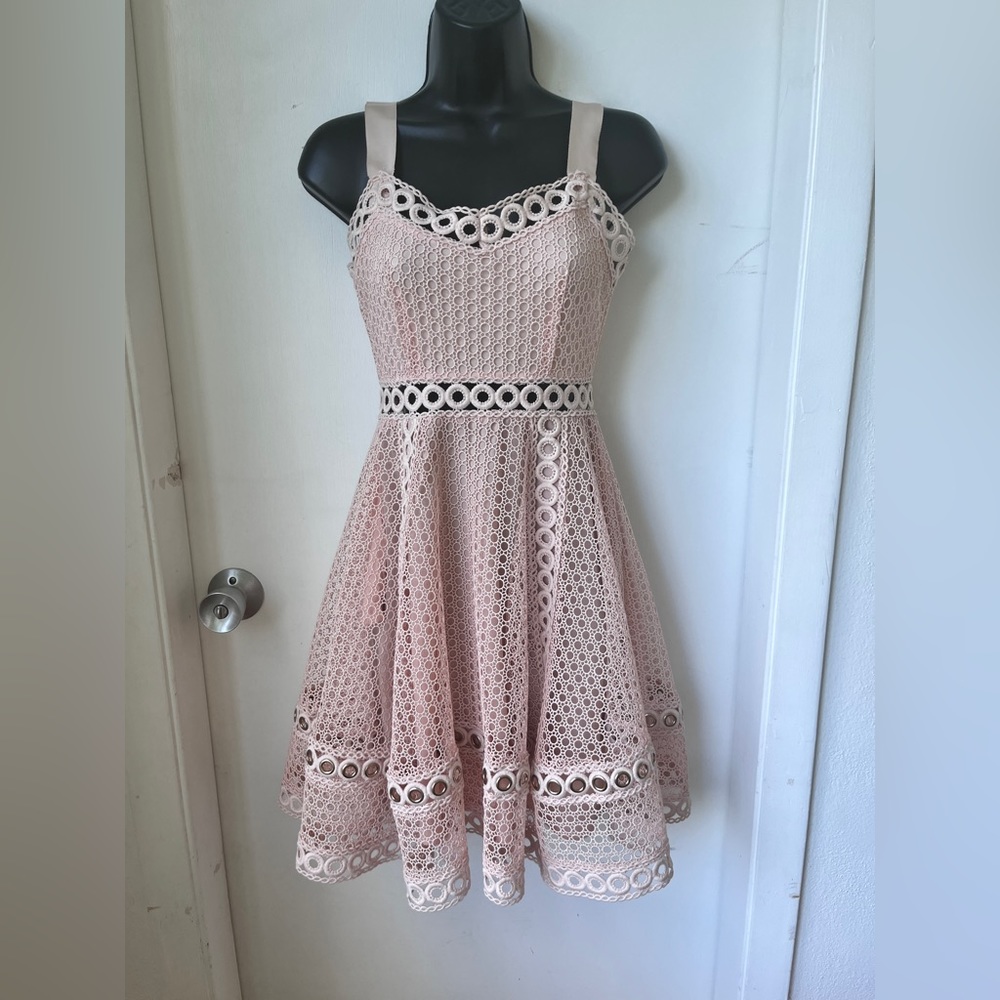 MAJE - Ravi Eyelet Dress Blush Pink - Picture 1 of 13